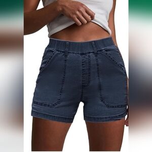 HVEPUO Jean Shorts High Waisted Summer Cotton Stretchy Casual Pull On XL (EUC)